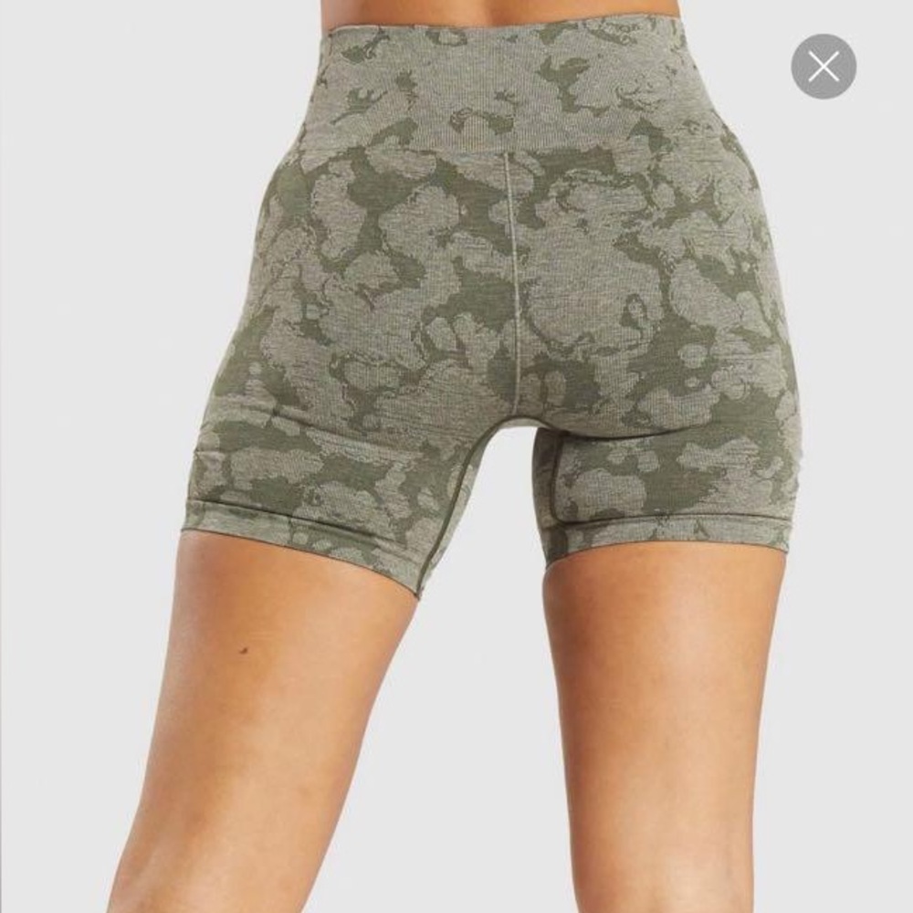 Gymshark Adapt Camo Seamless Shorts | Hunter Green - Picture 3 of 7